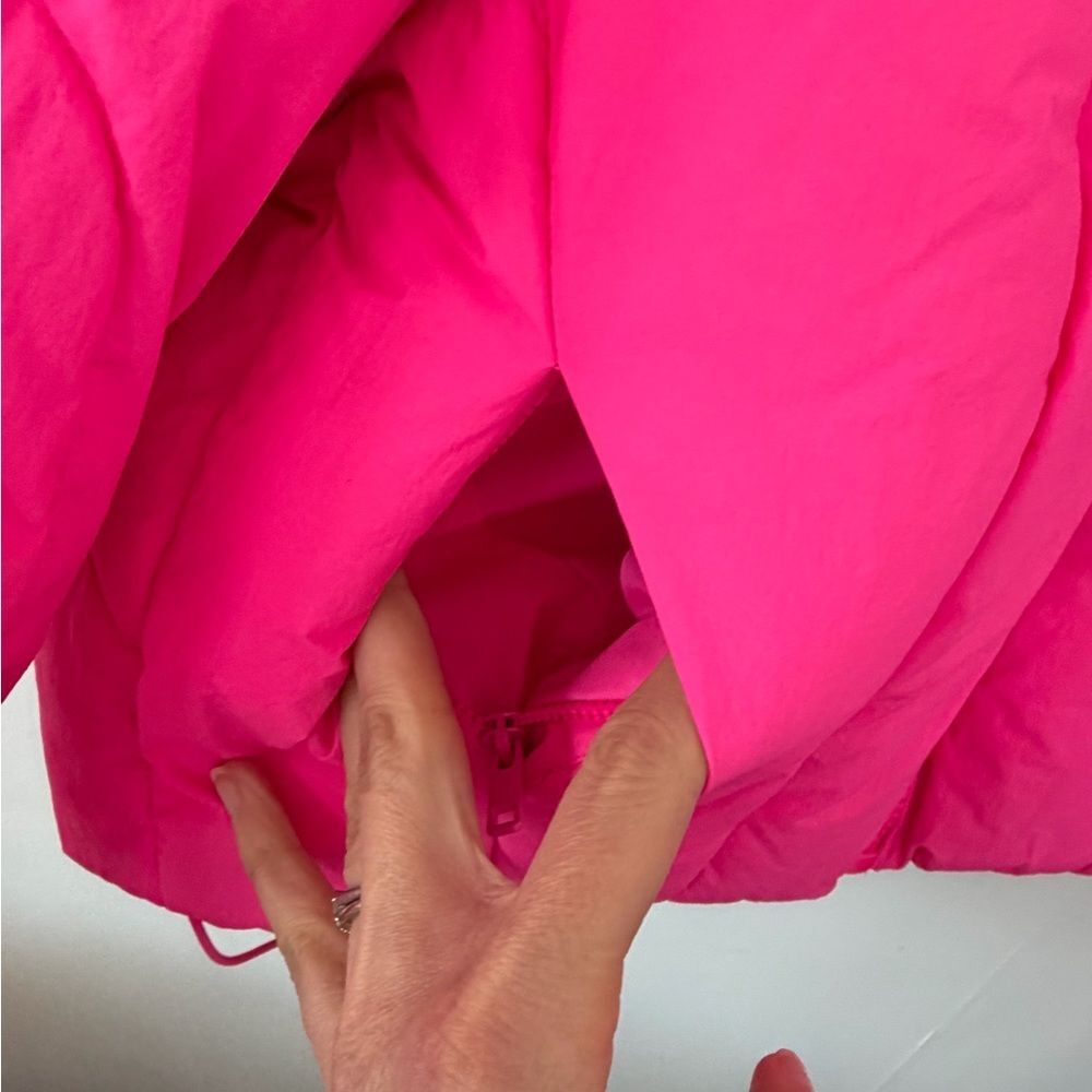 Zara Hot Pink Hooded Puffer Jacket - Picture 2 of 10